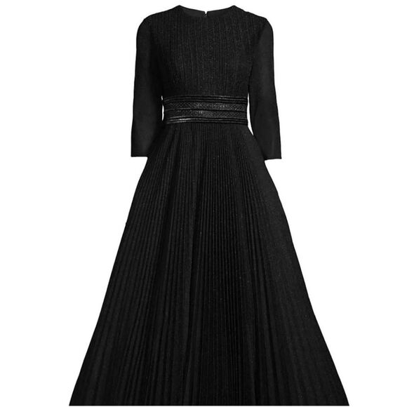 Mac Duggal SHIMMERING PLEATED A-LINE 3/4 SLEEVE GOWN NWT Size 10 - Picture 11 of 11